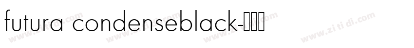 futura condenseblack字体转换